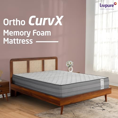 Image of Livpure Smart Ortho CURVX Memory and Curved Orthopaedic Mattress | 5D SleepTech Crafted Zones | ComfortScience US Tech Foam | High GSM Neon Washable Fabric |Single Bed (72x36x6) inch, 10 Year Warranty