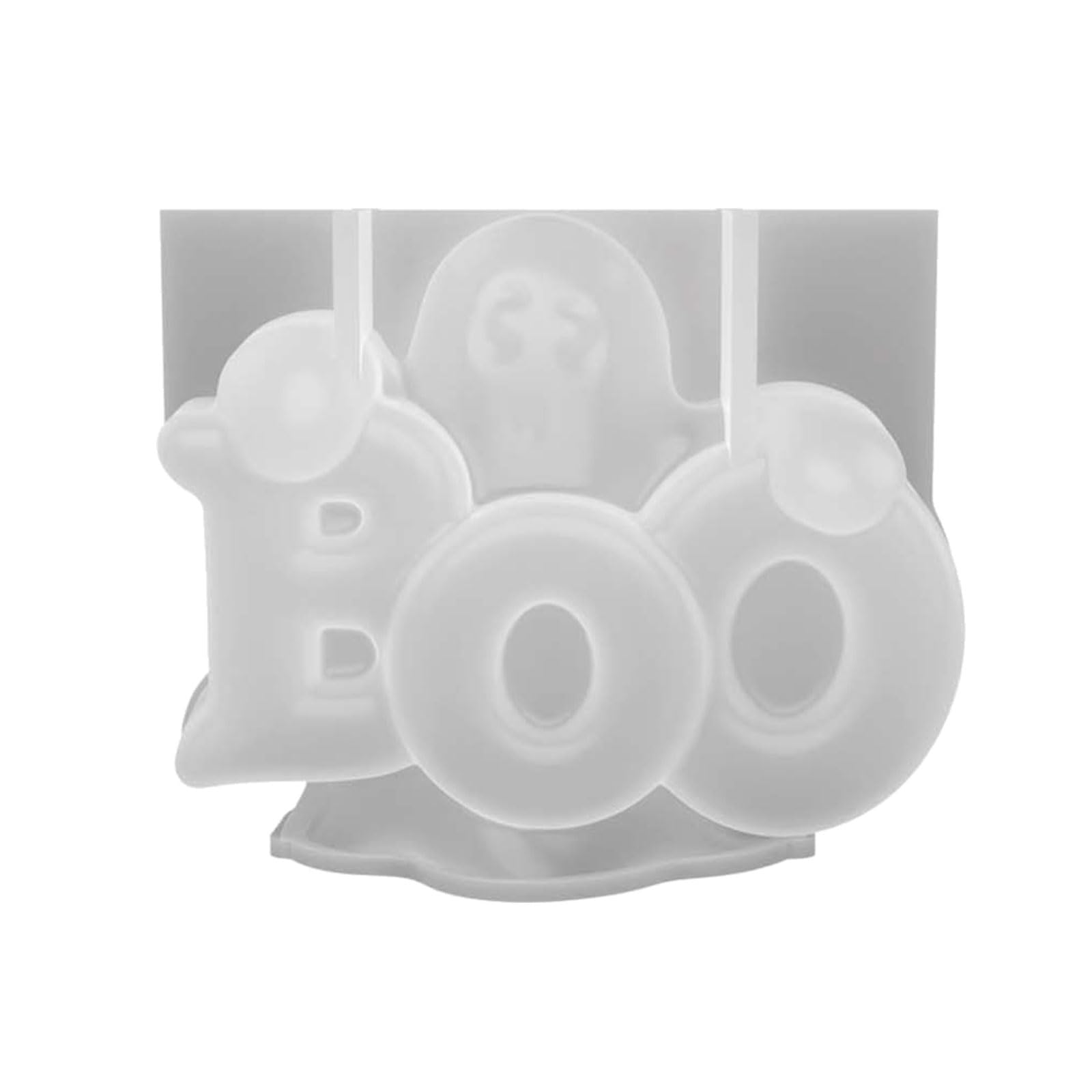 COOLHOOD Halloween BOO Mold Silicone Casting Form for Making, Resin, Plaster and Soap Projects, Decoration for Seasonal Displays Halloween Boo Mold Silicone Making Resin Casting Plaster