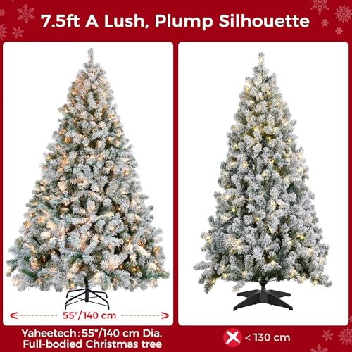 7.5ft Pre-Lit Snow Flocked Artificial Christmas Tree - image 9