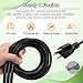 Replacement Power Supply Cord，6.46Ft 18 Gauge Cable 110V 115V 120V 125V 300V for Appliance, NEMA 5-15P Plug US SJT 18AWG (18/3),Power Cord Replacement Pigtail Black
