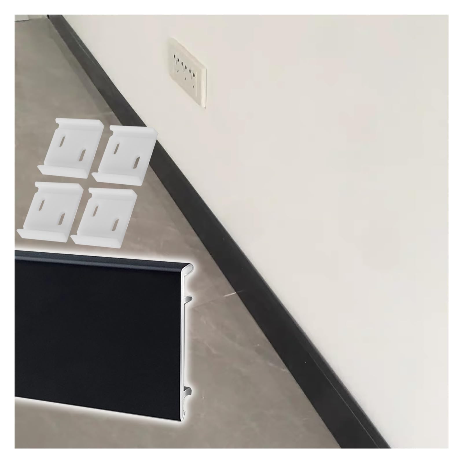 Plinthe en métal lot de 4 pour la protection des bas de murs