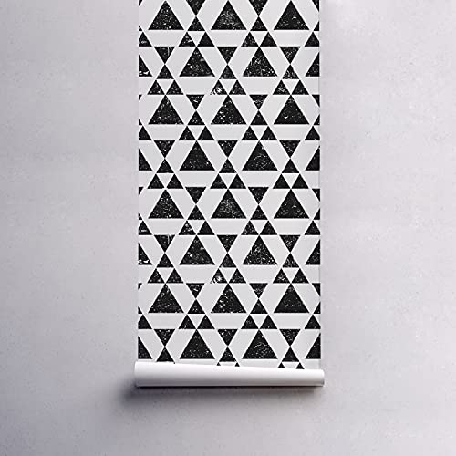 Papier peint 250x250cm triangle grunge latex muralo chambre - 5