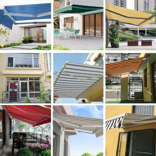 Toldos telescópicos de poliéster para terraza y jardín sin marco 8