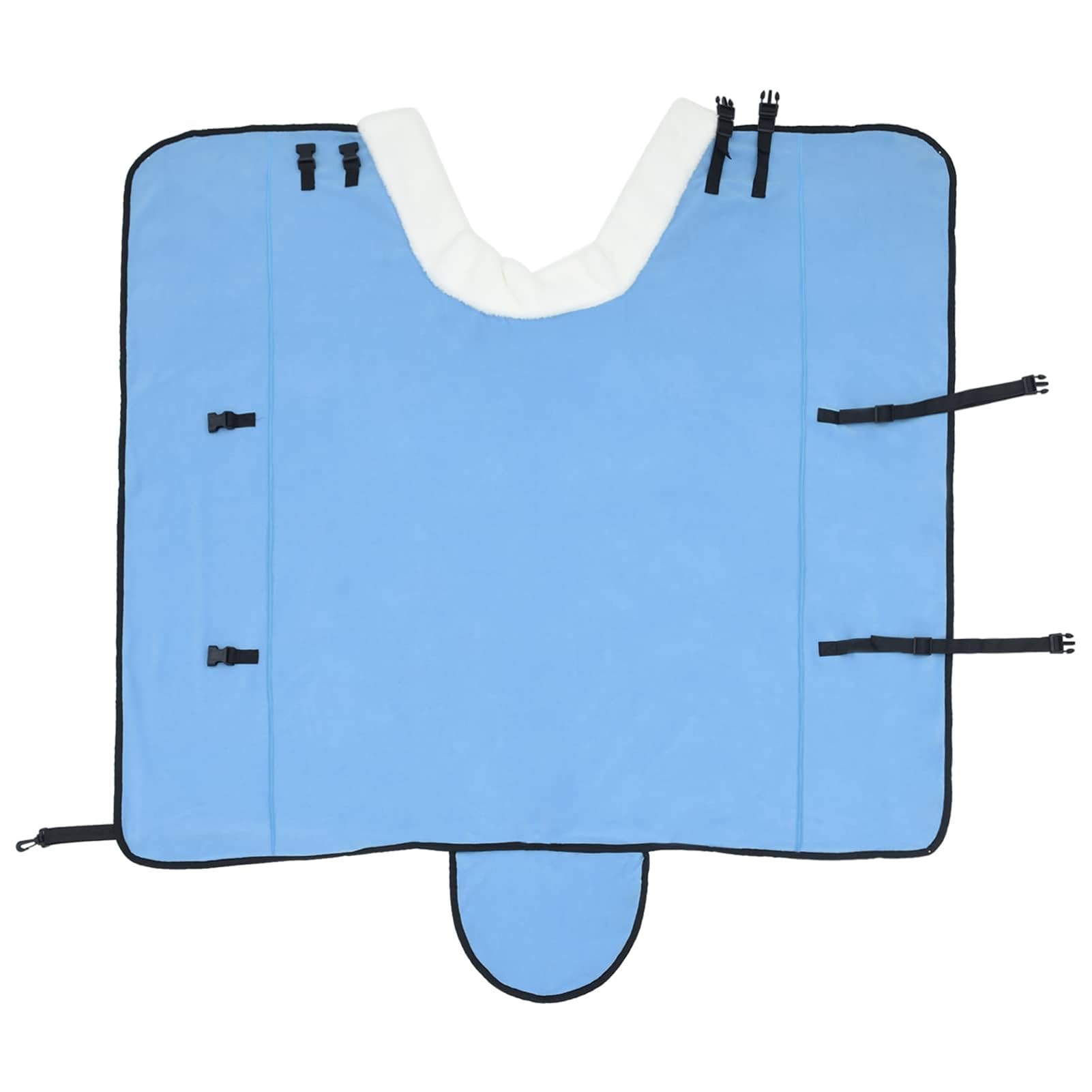 Gecheer Coperta Cavallo Pile, Impermeabile Antivento Termica Regolabile 155 cm, Felpa Morbida Isolante per Equitazione Invernale, Protezione Freddo per Cavalli