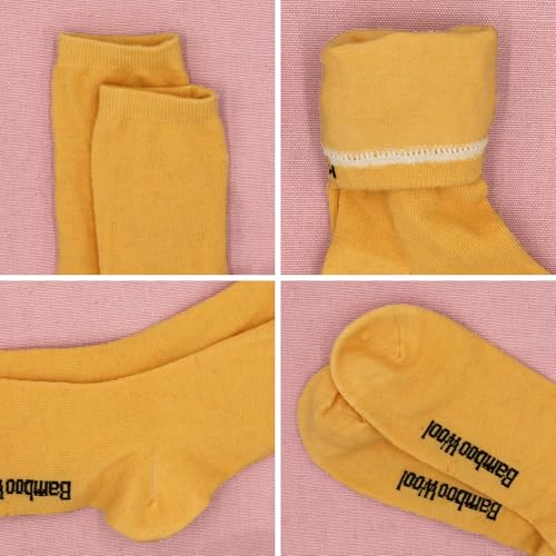 Image of BambooMN Unisex Men and Women's Rayon from Bamboo Wool Blend Athletic Crew Socks for Home, Travel, Work and Sport, 2 Pairs