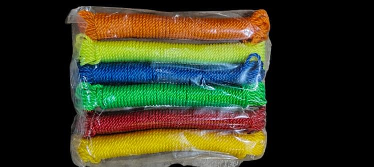 Royal Nylon Rope (4Mm Thickness, 10Meters Length) For Drying Clothes, Indoor & Outdoor Use, Picnic, Must Have In Car (3 Rolls X 10 Meters Each), Assorted 3
