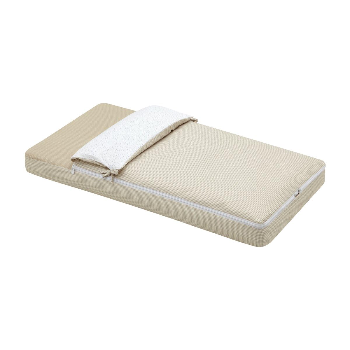 Cambrass - Saco Cuna nórdico con Cremallera - Ropa de Cuna Ajustable con Gomas - Saco de Dormir bebé desenfundable Sirve Tanto para Verano como para Invierno - Merlo crudo 60x120x3 cm — view 19