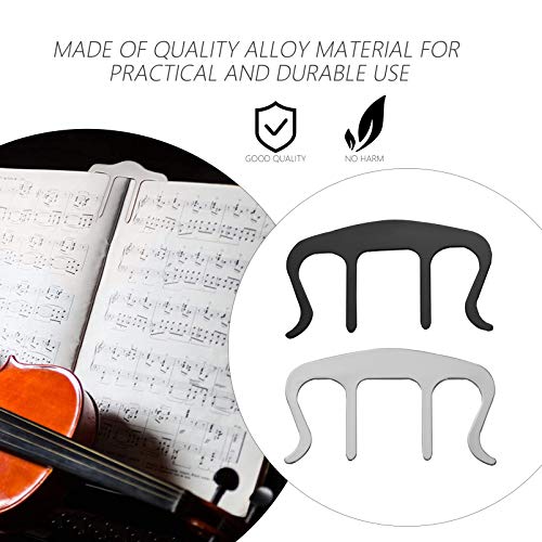 MILISTEN 2 Stück Musikbuchclips Musikpapierhalter Clips Metall Musik Seite Clip für Klavier Blatt Tastatur Notenständer Sortiert Farbe