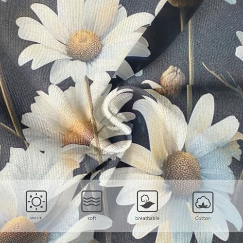 Toddler Girl Briefs, Vintage White Daisy Flower Girls Underwear Cotton, 2T–8 Years3