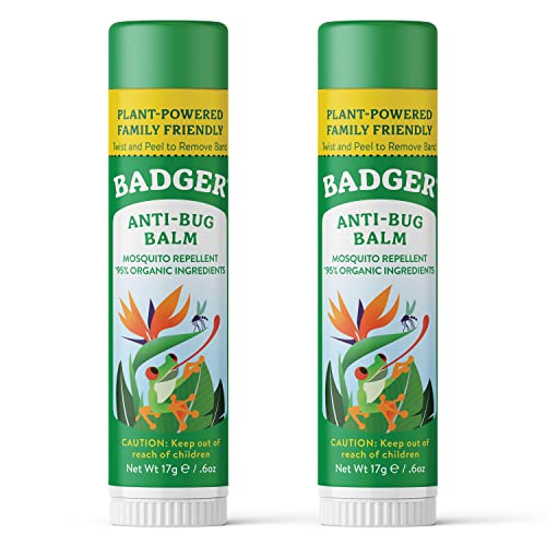 Badger Bug Repellent Stick, Organic Deet Free Mosquito Repellent with Citronella & Lemongrass, Easy to Use Travel Size, Natural Insect Repellent for Kids and Adults, 0.6 oz (2 Pack) Badger Bug Repellent Stick, Organic Deet Free Mosquito Repellent with Citronella & Lemongrass, Easy to Use Travel Size, Natural Insect Repellent for Kids and Adults, 0.6 oz (2 Pack)