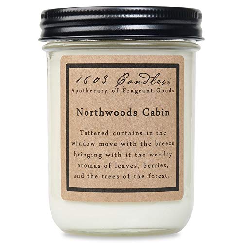 Twisted Anchor Trading Company1803 Candles - 14 oz. Jar Soy Candles - (Northwoods Cabin)