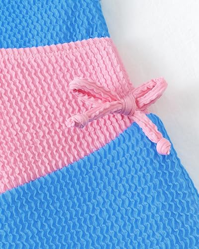 Image of Mioglrie Toddler Baby Swimsuit Girl Bathing Suit Girl 2T 3T 4T 5T 6T Girls One Piece Swimsuits Color Block Swimwear