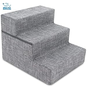   Best-Pet-Supplies-Foldable-Foam-Pet-Steps-for-Small-Dogs-and-Cats-Portable-Ramp-Stairs-for-Couch-Sofa-and-High-Bed-Climbing-Non-Slip-Balanced-Indoor-Step-Support-Paw-Safe-Ash-Gray-Linen3-Step
