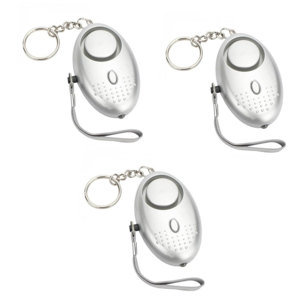 jojofuny 6piezas Alarma Personal De Seguridad con Linterna Led para Mujeres Niño Niña y Ancianos Defensa De Emergencia Plata