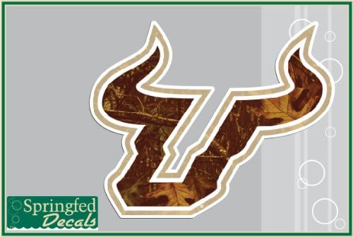 USF BULLS CAMO BULL HORNS 4" Vinyl Decal South Florida Car Truck Sticker