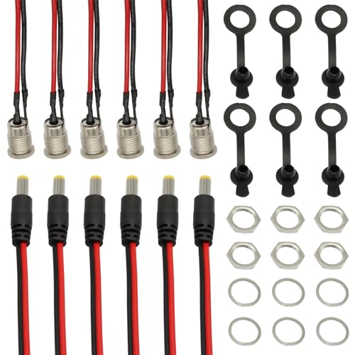 6 sets conector hembra panel 5.5x2.1mm Zorfeter miniatura 1