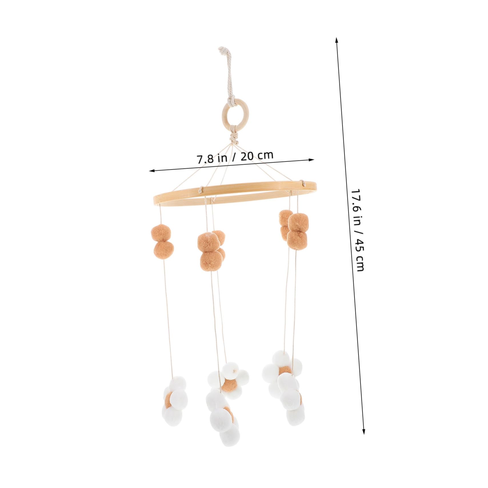 GALPADA Boho Flower Mobile Decorative Crib Accessories for Nursery Room Lightweight Easy to Install Floral Design for Enhanced Decor for Shower