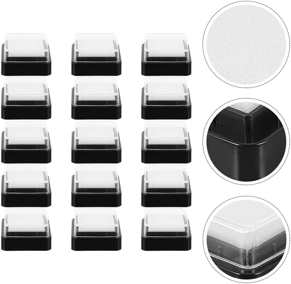 Blank Empty Ink Pad 15pcs White Ink Stamp Pad DIY Painting Scrapbooking Craft Project 30x30mm