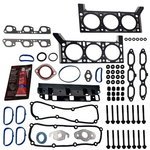 Image of Partsflow Head Gasket Set With Bolts Compatible With 2007-2011 Jeep Wrangler 3.8L V6 OHV 12v