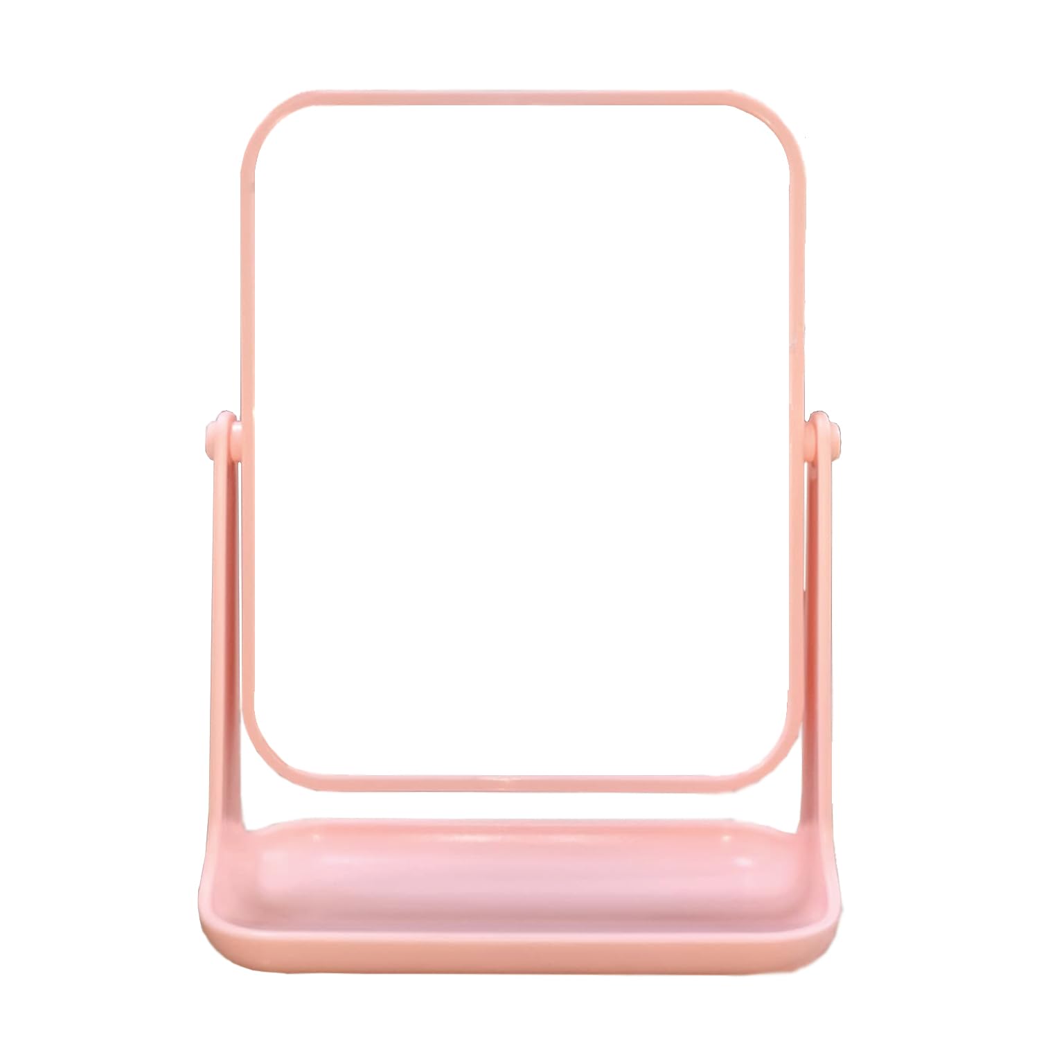 Temperia Magnifying Table Makeup Mirror with Stand - Small Vanity Concave Portable Foldable Travel Zoom Mirror for Face, Make Up, Desk, Shaving, Hostel - Premium, Ergonomic Design Mix Colour (MN06)