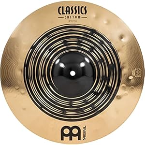 Meinl Cymbals Classics Custom Dual 16″ Crash Cymbal, Donker en Briljant Finish – Made in Germany – voor Rock, Metal en Fusion, 2 jaar garantie, (CC16DUC)