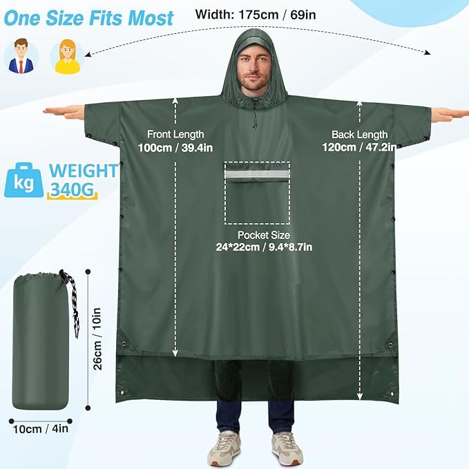 Listado de Impermeable Tipo Poncho los mejores 5. 23 Imagen adicional