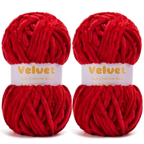 Velvet Yarn Chenille Yarn for Crocheting and Knitting Soft Chenille