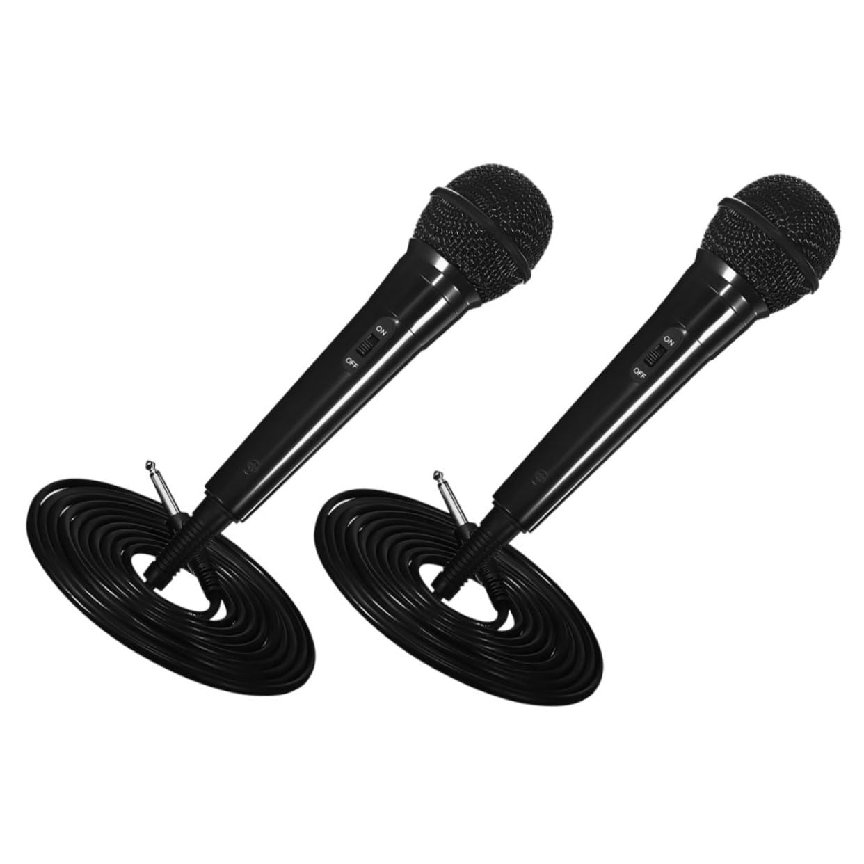 BESTonZON 2pcs Handheld Dynamic Microphone for Karaoke and Live Performance Lightweight Portable Wired Mic for Home Ktv Streaming and Voice Recording Easy Plug and Play Setup