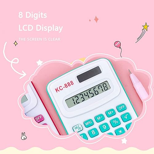 Miniatura 3 de Calculadora compacta con energía solar y batería calculadora de bolsillo con pantalla de 8 dígitos componentes electrónicos APS mini calculadora rojo