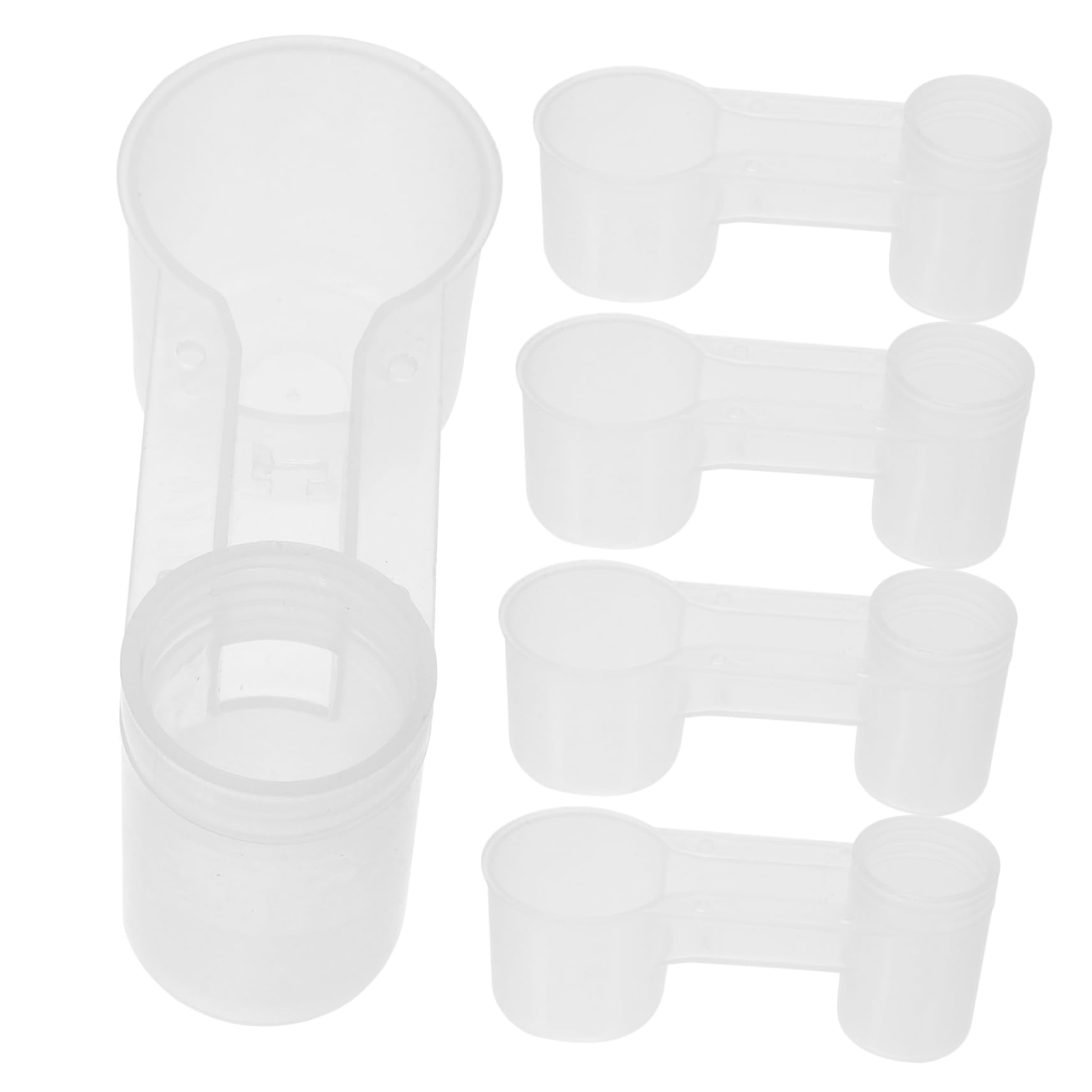 Distributore D’Acqua per Uccelli Deflettore a Doppio Ugello, Abbeveratoio per Piccioni, in Plastica, 10 Unitá, per Casa