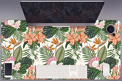 Tapis de bureau gaming fleurs murales pour créer un espace de travail inspirant