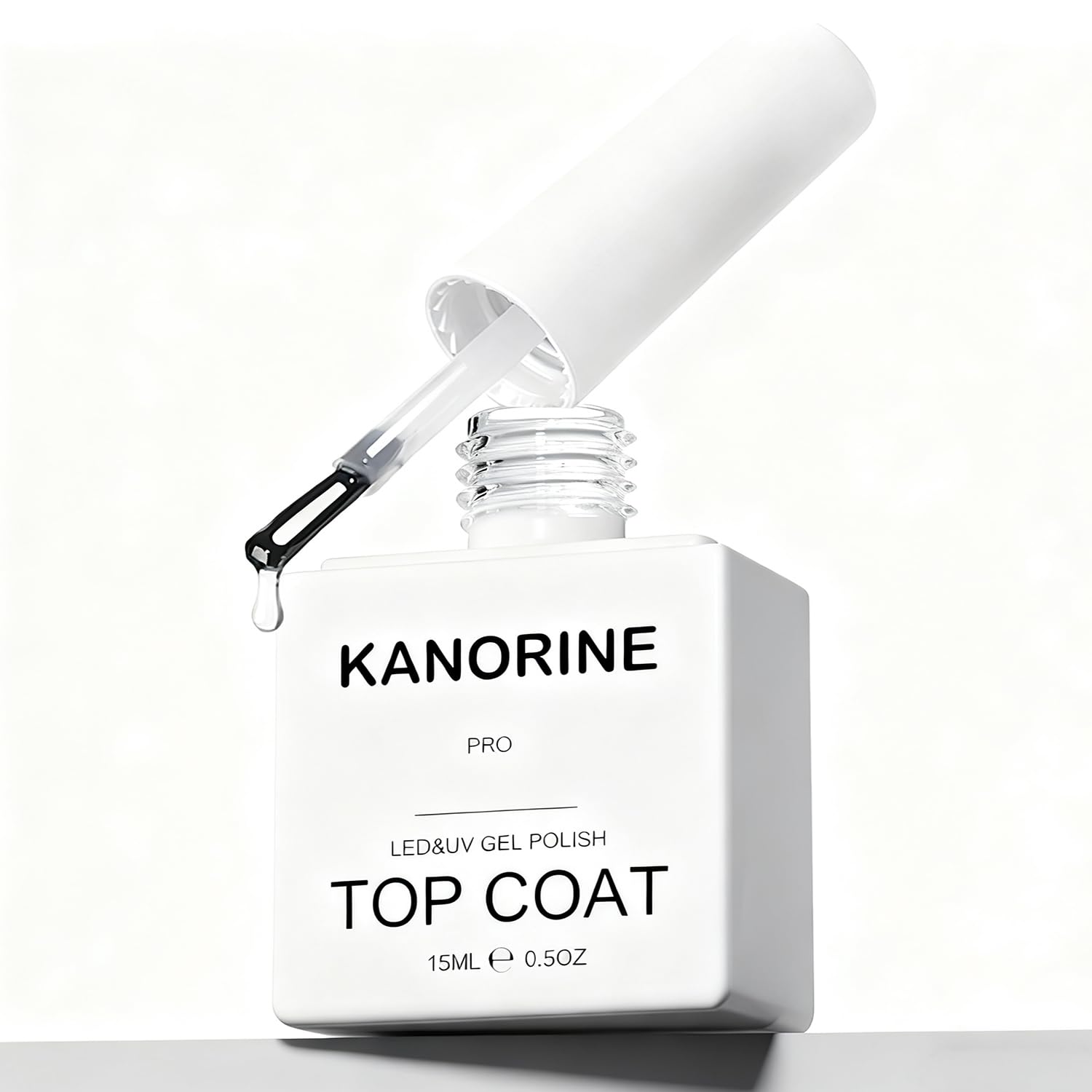 Kanorine 15ML Top Coat Gel Nail Polish UV LED Soak-Off No Wipe HIGH-GLOSS LONG-LASTING Top Coat gel polish Lacquer Manicure Nail Sarlon Art long lasting Gel Polish 15 ml.