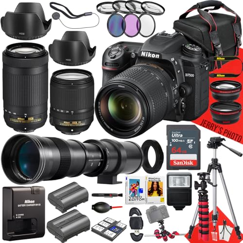 Nikon D7500 cámara DSLR con lentes y accesorios (renovado) miniatura 1