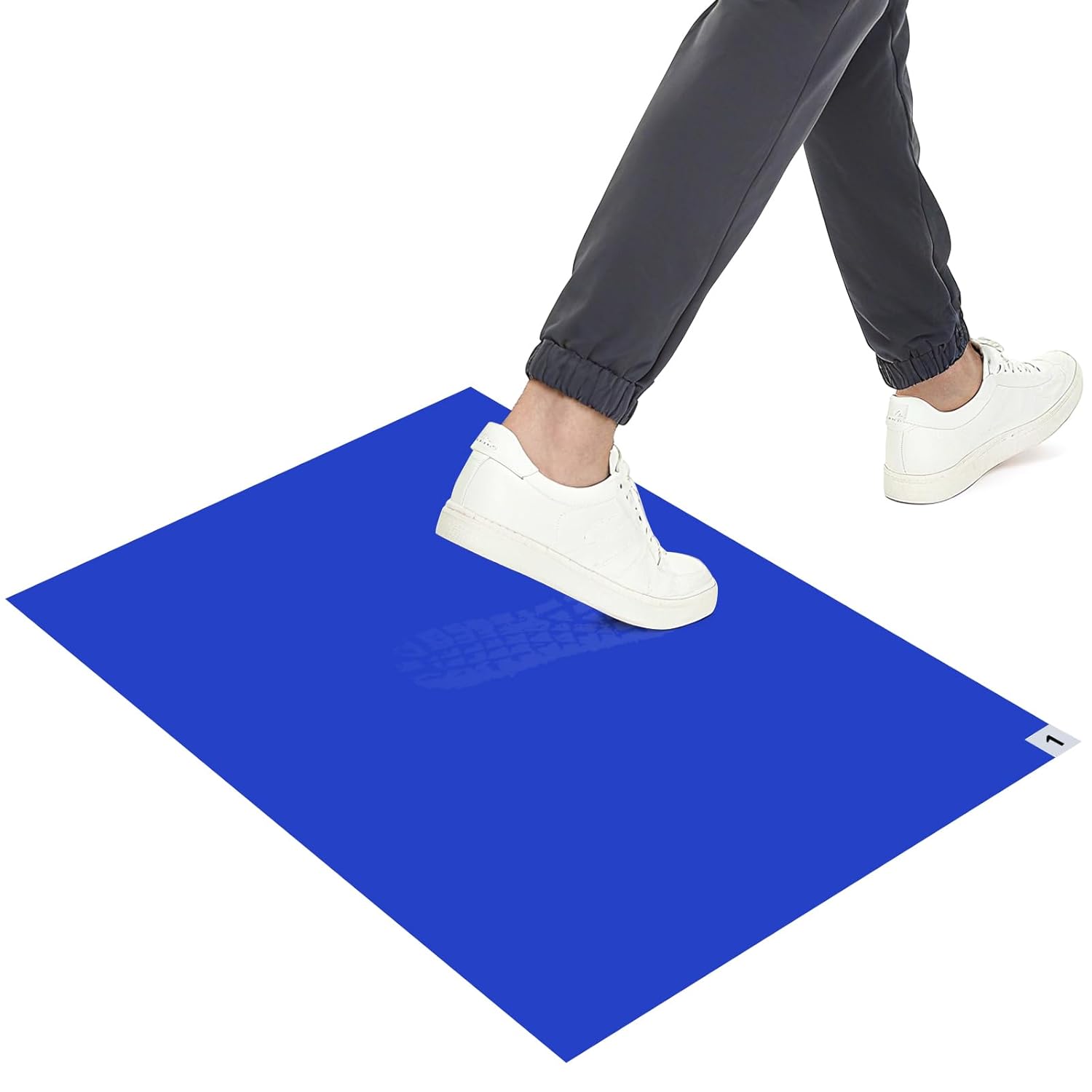 Adhesive Mat Tacky Pads 24" x 36", (Case of 6 Packs, 30 Sheets/Packs, 180 Sheets Total) Blue Cleanroom Floor Sticky Mats Capture Dirt for Laboratory, Construction, Hospital, Shoes, Pet, Gym