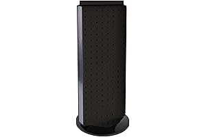 Azar Displays 700508-BLK Revolving Pegboard Display Stand
