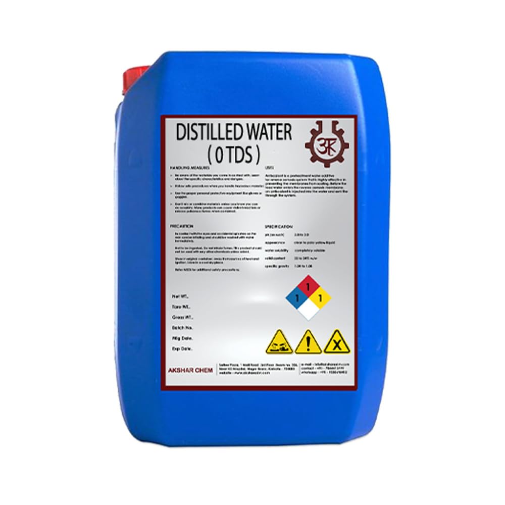 Premium Distilled Water 0 TDS (10 KG) - Pure Water for Versatile Applications