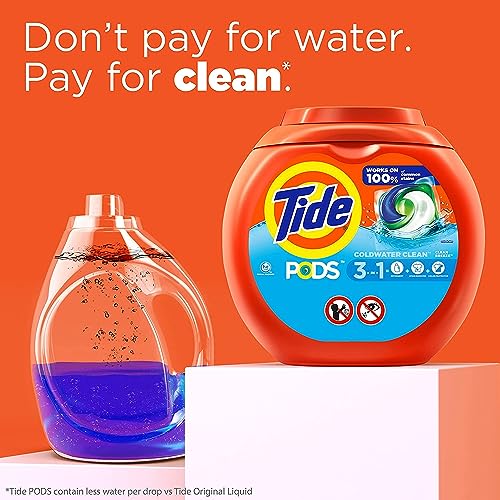 Tide Pods Laundry Detergent, Clean Breeze, 57 Pacs Capsules, 46 Ounce - 7