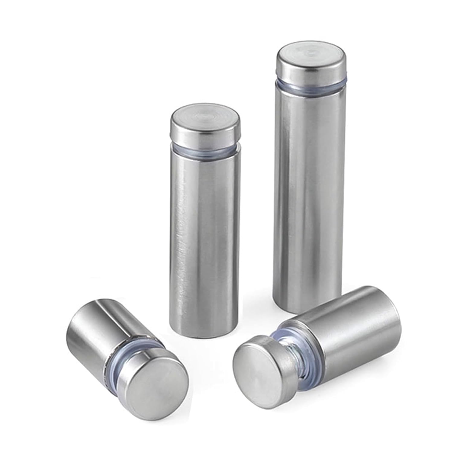 Tornillo de fijación para vallas publicitarias, 4/6 sujetadores de vidrio 12 mm acero inoxidable (6 piezas, D25x30 mm)