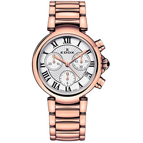 Edox Women's 10220 37RM AR LaPassion Analog Display Swiss Quartz Rose Gold Watch