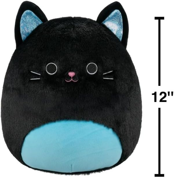 Squishmallows FuzzAMallow Official 12 inch Eponine The Black Cat - Child's Ultra Soft Plush Toy