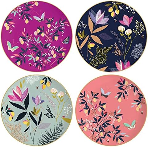 Sara Miller SMO78964-XG Portmeirion Orchard 20 Centimetre Cake Plates Set of 4, Porcelain