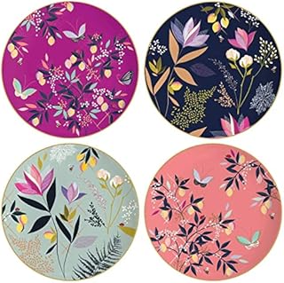 Sara Miller SMO78964-XG Portmeirion Orchard 20 Centimetre Cake Plates Set of 4, Porcelain