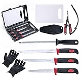 goture Fillet Knife Fishing Kit,Fish Cleaning Kit,Fish Fillet Knife Set, Filet Fishing Kit,Fishing Knife with Sheath,Sharpener,Filet Knife,Knife Set,Fishing Equipment,BBQ Knives,Fishing Gifts for Men