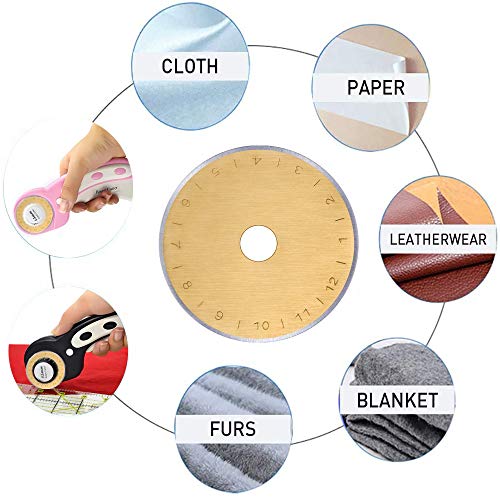 image for HEADLEY TOOLS Titanium Coated 45mm Rotary Cutter Blades 15 Pack Fits O