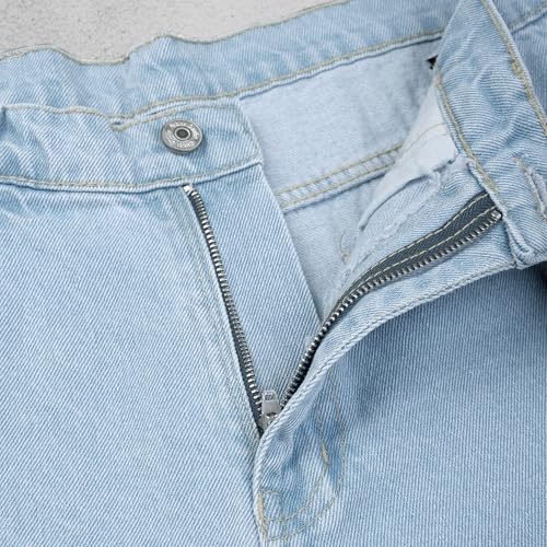 Image of Men's Straight Fit Stylish Non Stretch Mid Rise Pure Cotton Crafted with Premium Fabric Relaxed Jeans Available in Variety of Colour