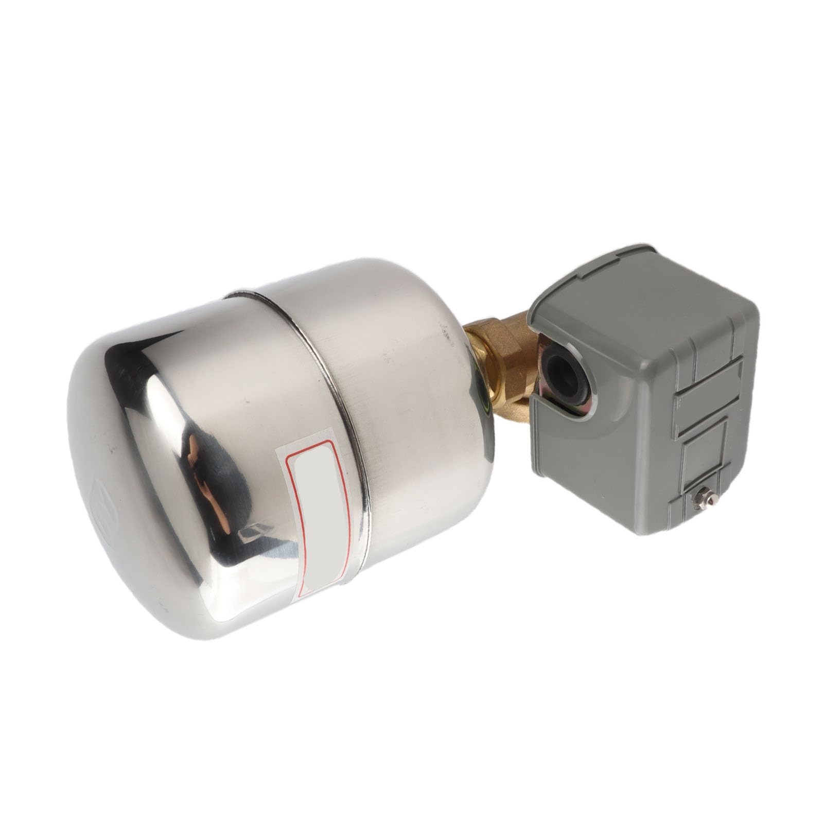Fockety Controlador automático de la presión de la bomba de agua, kit de interruptor de presión electrónico con tanque de presión de acero inoxidable, válvula de retención de cobre