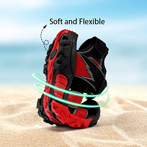 Image of JMFCHI Boys Girls Kids Closed Toe Sports Sandals Summer Water Shoes | Little /Big Kid,Comfortable lightweight,Non-slip soft sole,Hook-and-loop closure,Easy wear,Anti-collision toe,Daily casual