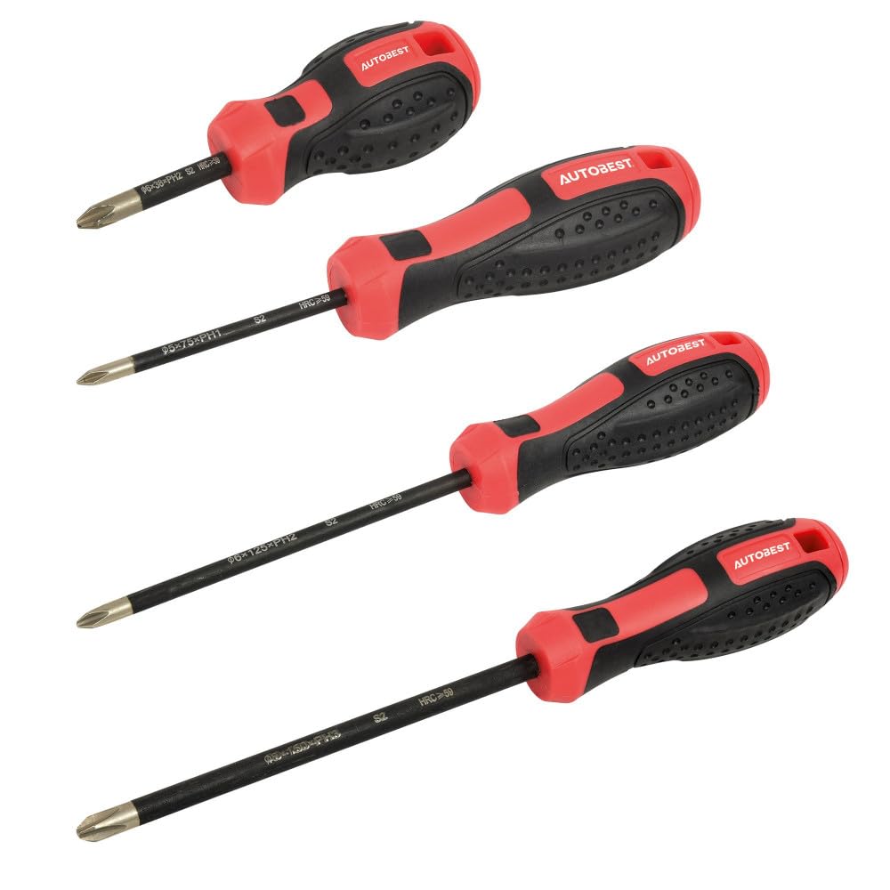 Tournevis cruciformes Phillips PH2 à manche troué ergonomique Autobest