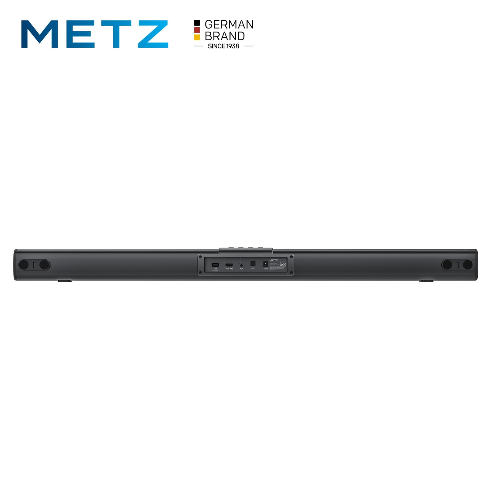 Metz Soundbar Bluetooth, MSE3001Z, Stereo 2.0, Speakers 60W, Telecomando, USB, HDMI, AUX, Optical, Nero