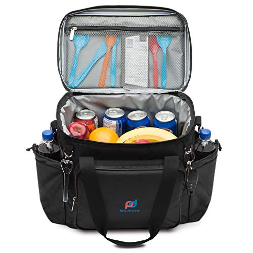 Mojecto Xx-Extra Large Tall Insulated Cooler Lunch Bag (Xx-14X12.5X9 In). 1680D Heavy-Duty Polyester, High Density Insulation, Heat-Sealed Liner, Durable Zipper, Multiple Pockets, Metal Buckle. #TOP7